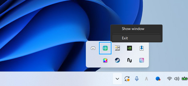 システムトレイ