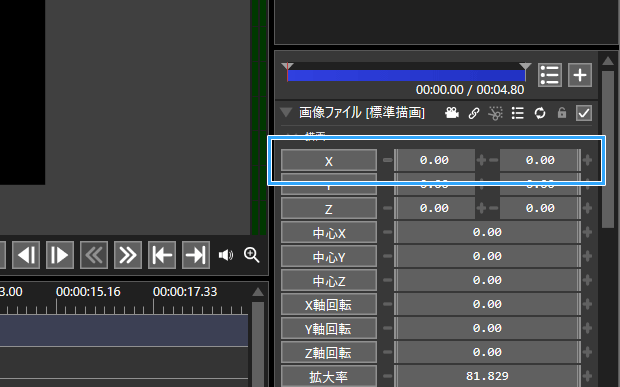 「X」が2つに分離