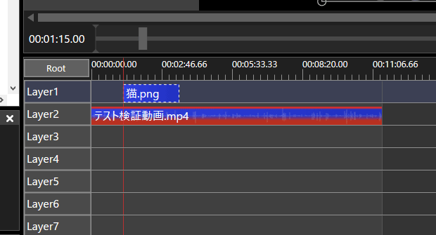 上のオブジェクトでクリッピング