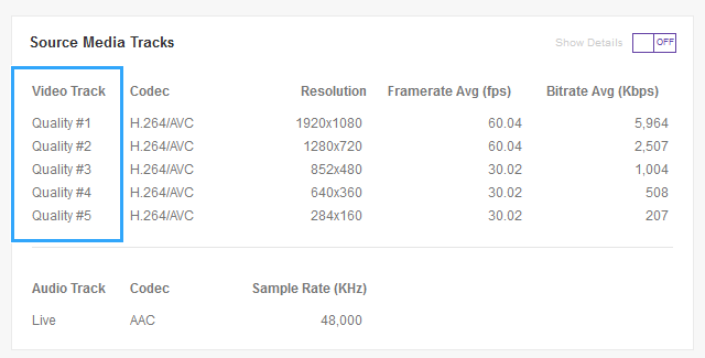 Source Media Tracks