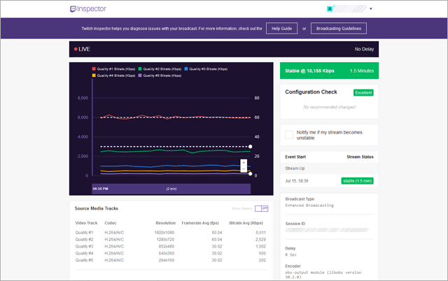 Twitchインスペクター