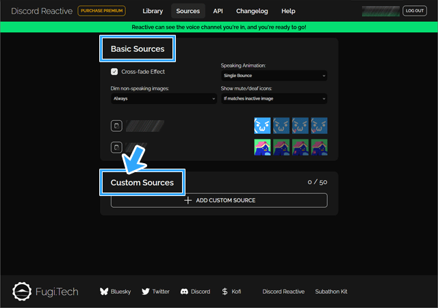 Basic SourcesとCustom Sources