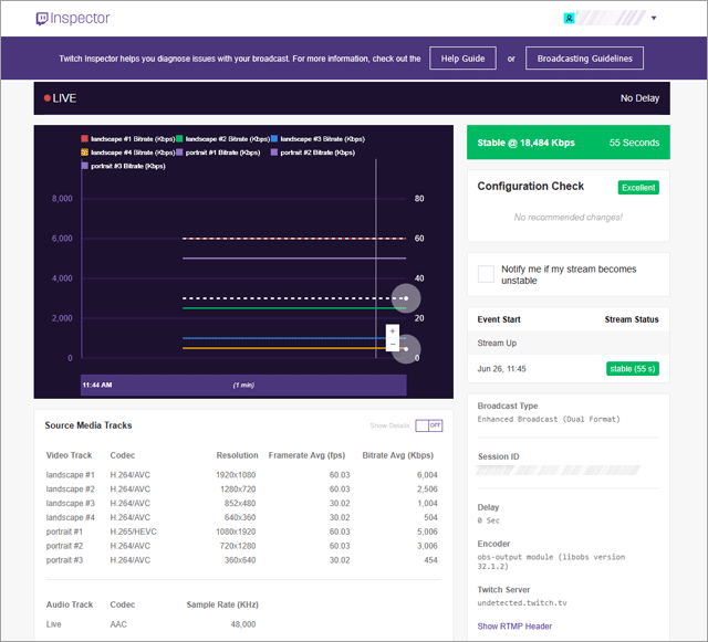 Twitchインスペクター