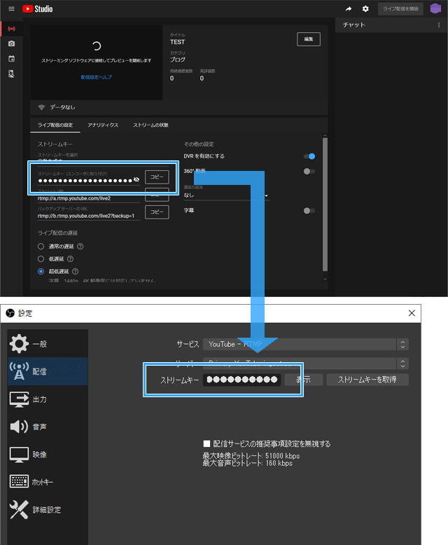 Obs Studioのurl ストリームキーの設定方法 新 Vipで初心者がゲーム実況するには